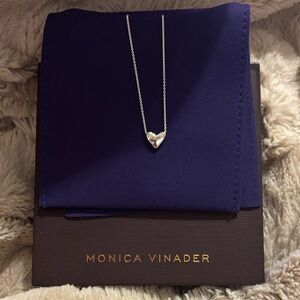 Monica Vinader Silver Heart Pendant Necklace